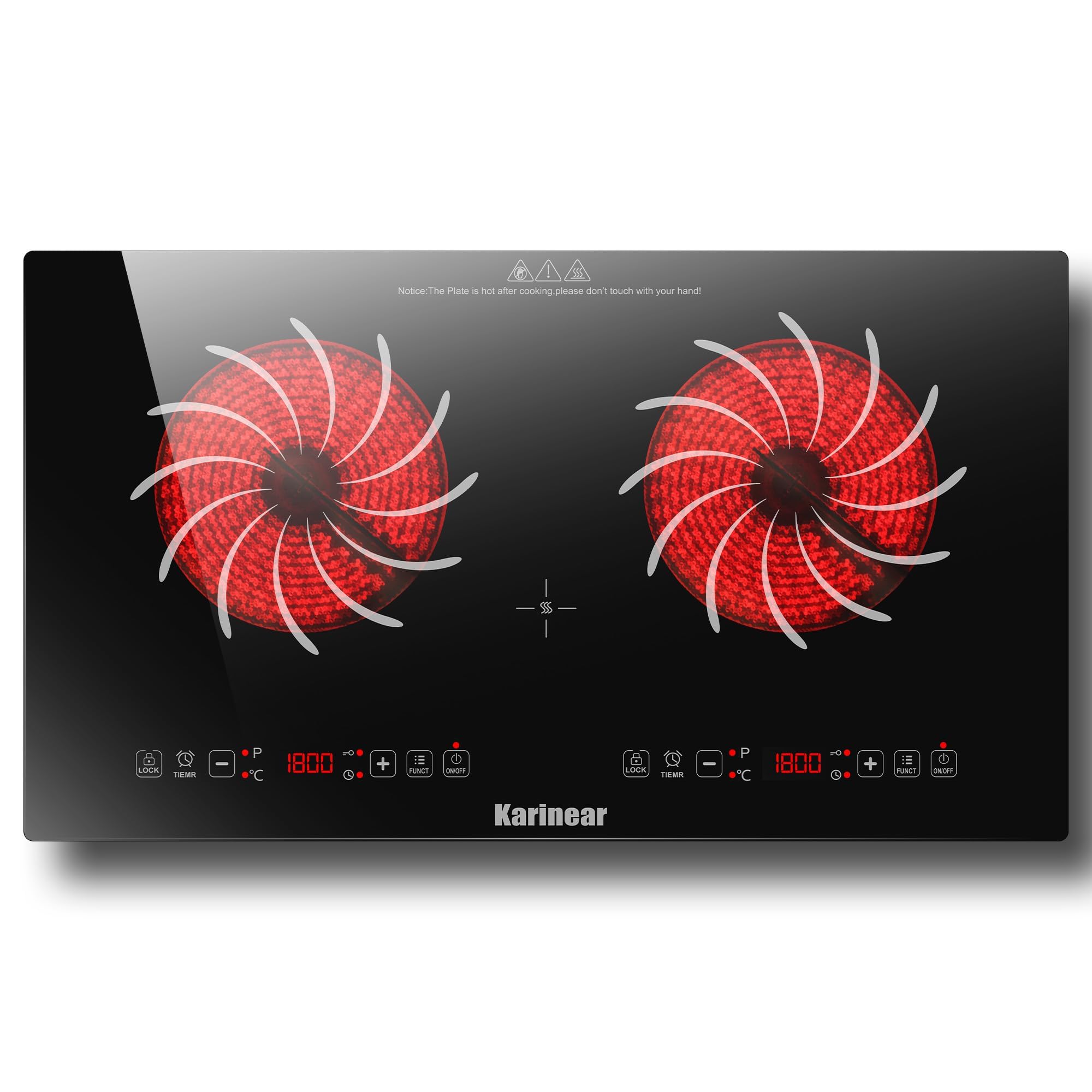 Hot Pot Portable Dual - Karinear 2 Brenner Cocina Eléctrica 110V,