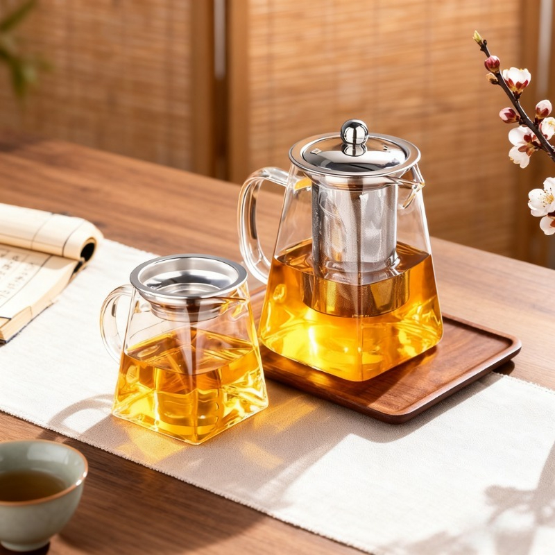 Home Cooking Appliances - Tetera de cristal con infusor, juego